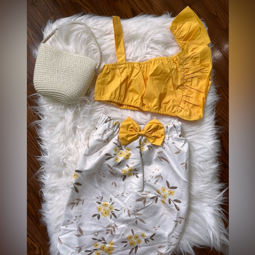 2 piece matching trendy girls set